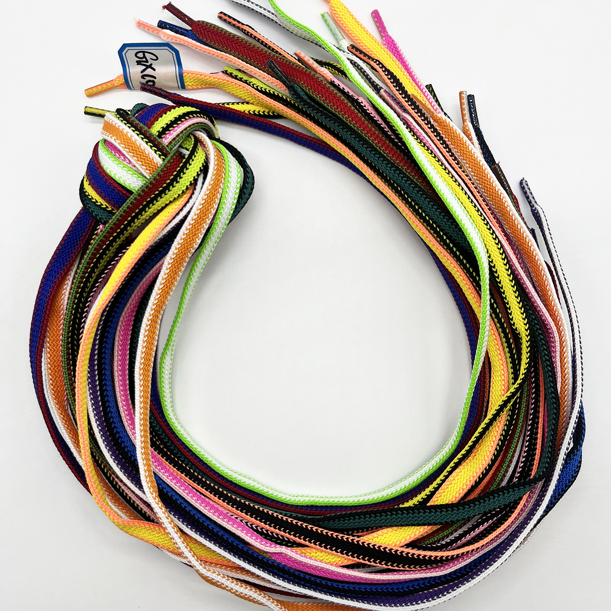 48 colores 10mm poliéster espeso color hueso de pescado cuerda plana hueca sombrero de ropa deportiva cuerda de doble cordón de zapatos cuerda de camisa