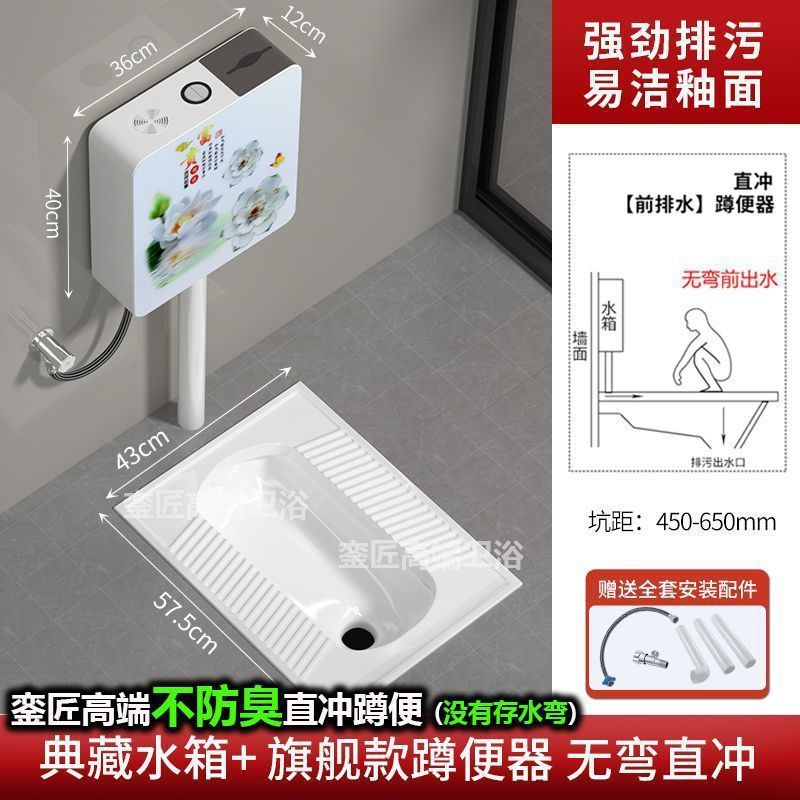 品牌蹲便器水箱卫生间后排蹲坑便池大便器蹲便器大号特大号家用|undefined
