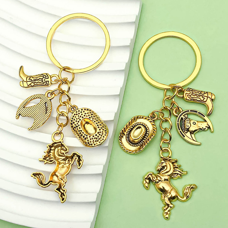 Amazon's Hottest Jewelry Boots Cowboy Hat Horseshoe Western Cowboy Alloy Pendant Key Chain Father's Day Gift Amazon's Hottest Jewelry Boots Cowboy Hat Horseshoe Western Cowboy Alloy Pendant Key Chain Father's Day Gift