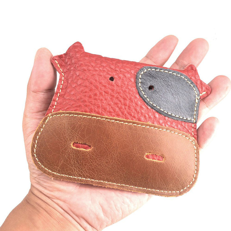 Cute Cow Multifunctional Cartoon Wallet Key Bag Women's Wallet Bus Card Coin Bag
