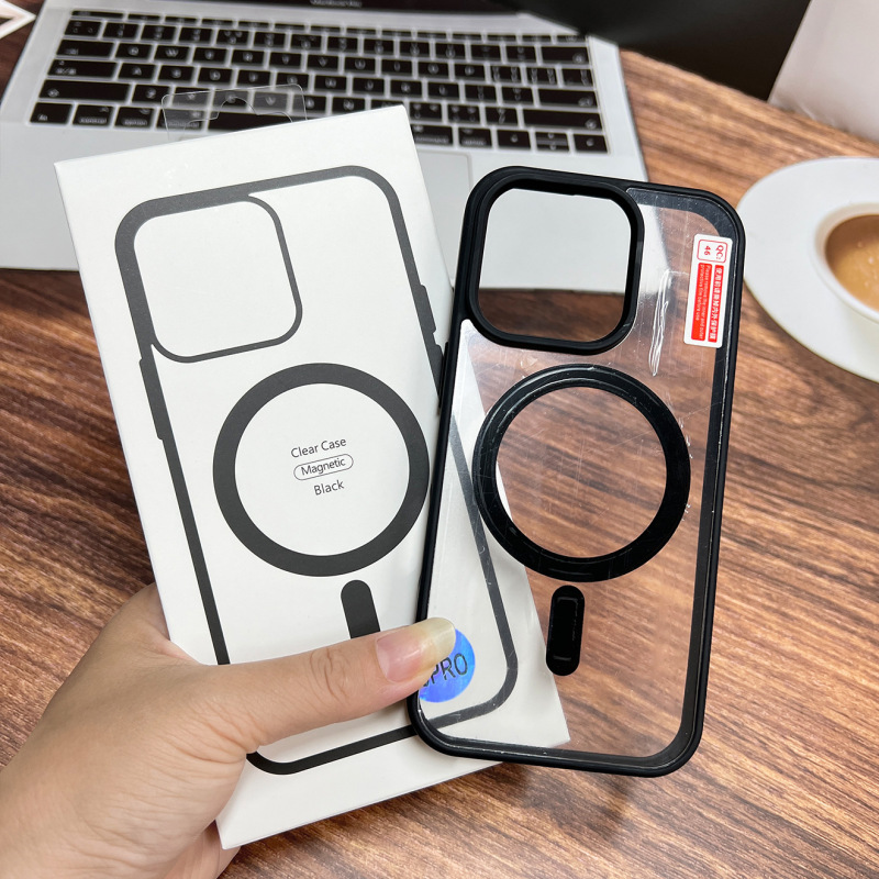 肤感磁吸壳适用iPhone17手机壳亚克力iphone16防摔15硬壳软边批发|undefined
