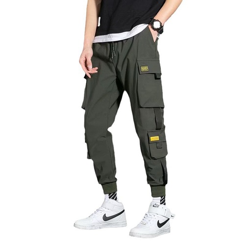 Boys' Over-the-Knee Work Pants Autumn Youth Fall Casual Pants Korean Style Middle School Student Trendy Versatile Sport Pants