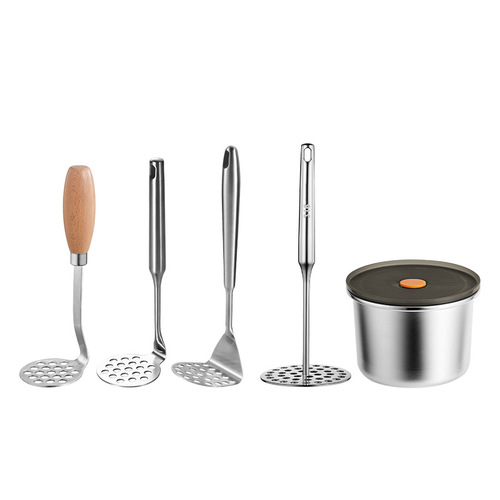 316 stainless steel potato masher potato press garlic pumpkin baking masher baby food supplement kitchen tool