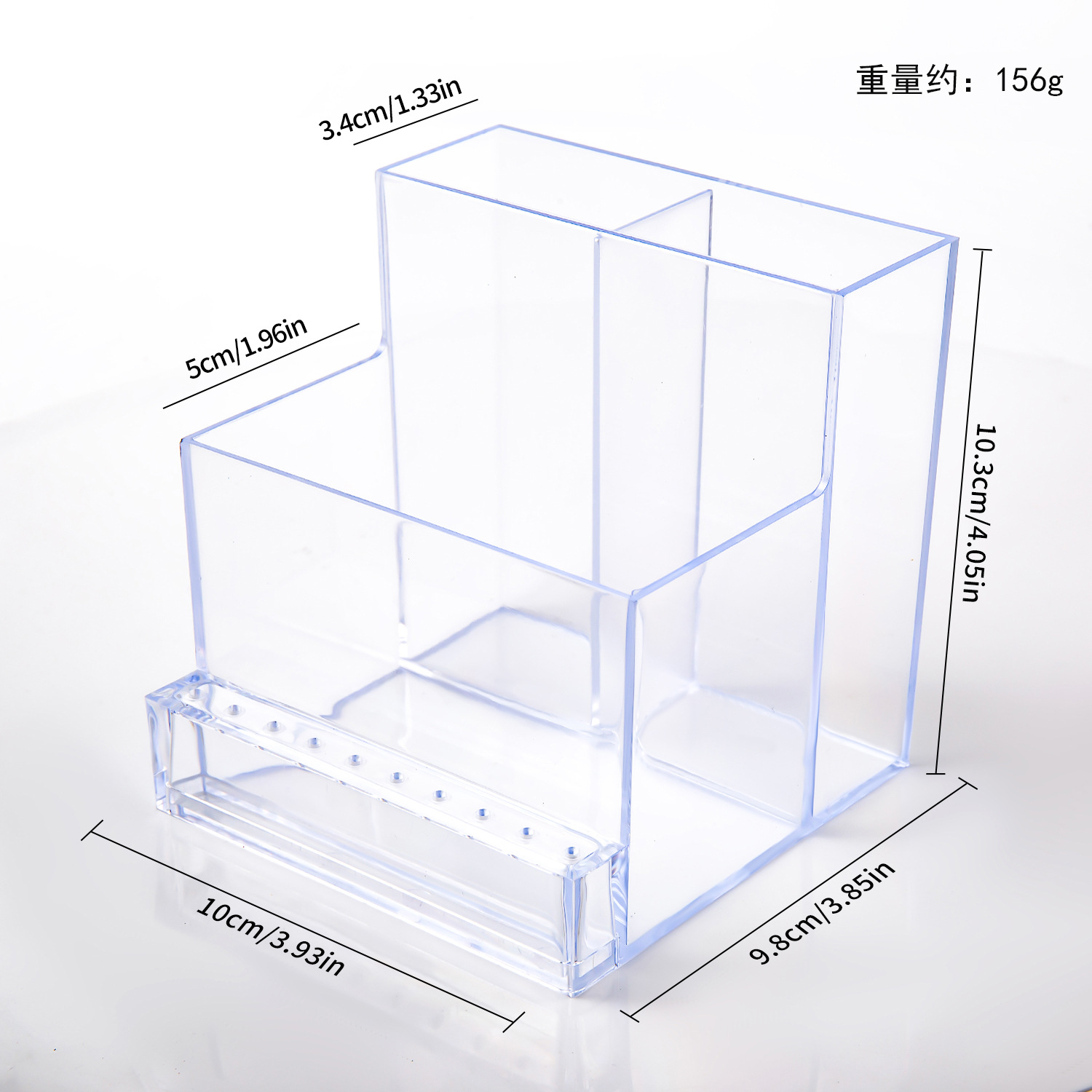 Caja de almacenamiento para brocas de uñas de 30 orificios, estante de almacenamiento para cepillos de limpieza desmontable, expositor de brocas para uñas a prueba de polvo.