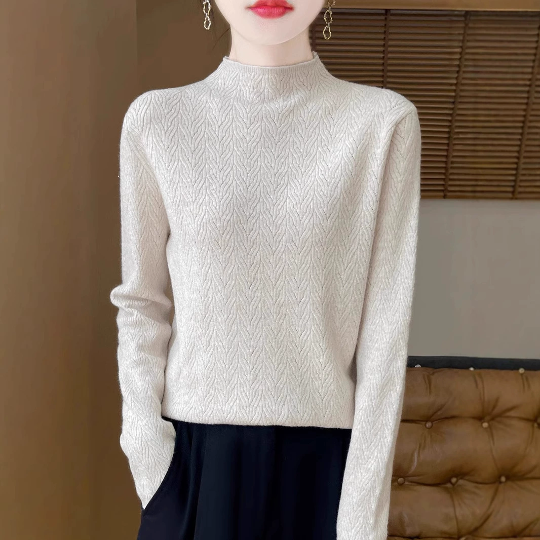 (Граница торговля), связанный свитер, высокий воротник, slim fit, корейский стиль