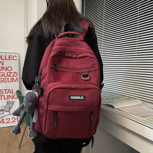 School bag male ins Korean version Harajuku ulzzang female high school student versatile large capacity multi-layer backpack backpack