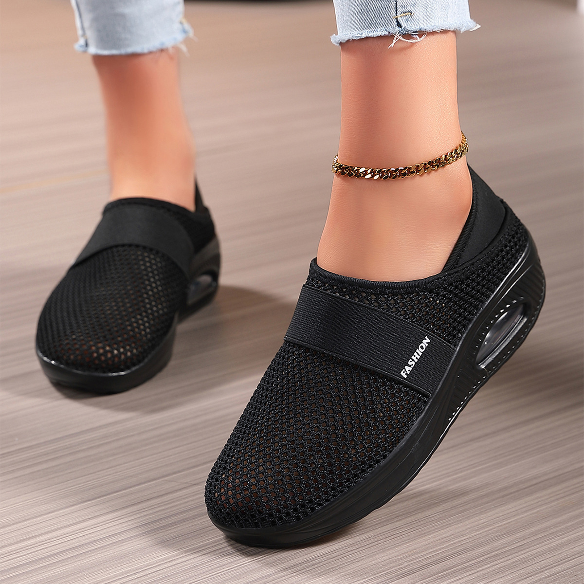 Zapatos de mujer transfronterizos de primavera, zapatos casuales de malla, zapatos transpirables, zapatos perezosos, zapatos transpirables, 41 tamaño 42