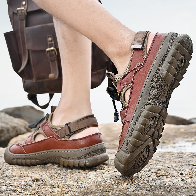 Handling Broken Code Outdoor Baotou Sandals Mountaineering Thick Bottom Wading River Tracing Beach Shoes for Men Handling Broken Code Outdoor Baotou Sandals Mountaineering Thick Bottom Wading River Tracing Beach Shoes for Men