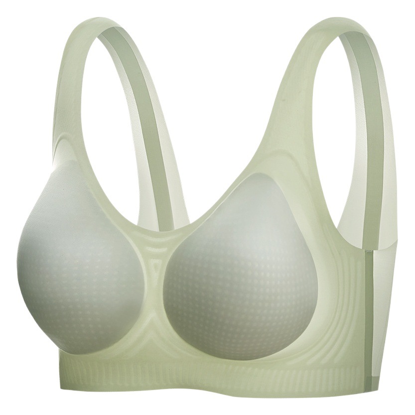 Ou Ruofeng-ropa interior desnuda sin costuras de secado rápido, ropa interior fresca de seda helada, copa fija de gota de agua ligera y transpirable, fábrica de sujetadores para mujer