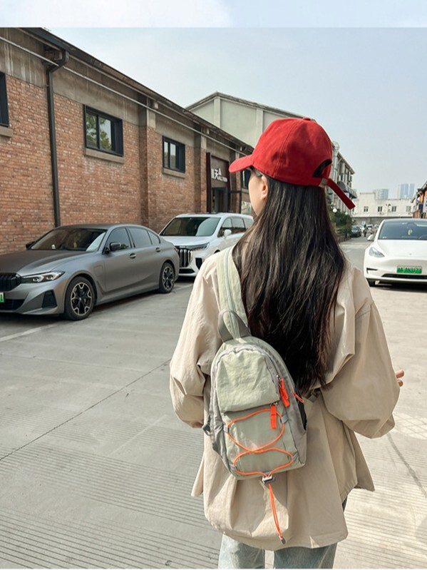 日本製小胸バッグ女性用 2025 新しい ins スタイルかわいい巾着ミニカジュアルバッグ旅行軽量バックパック女性用|undefined