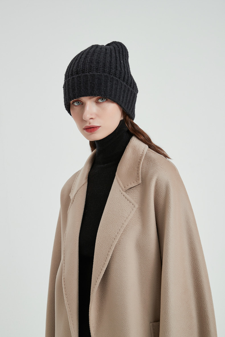 Unisex Hat European acrylic solid color knitted wool hat_voghion.com