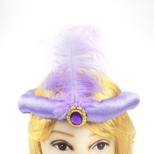 民族风印度异域风头戴羽毛头带表演舞会道具头王子羽毛头带头箍