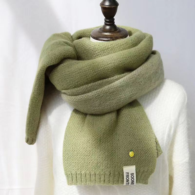 Schal Damen modischer Winter neuer vielseitiger Student Internet-Promi süßer Strickpullover verdickter warmer Schal_voghion.com