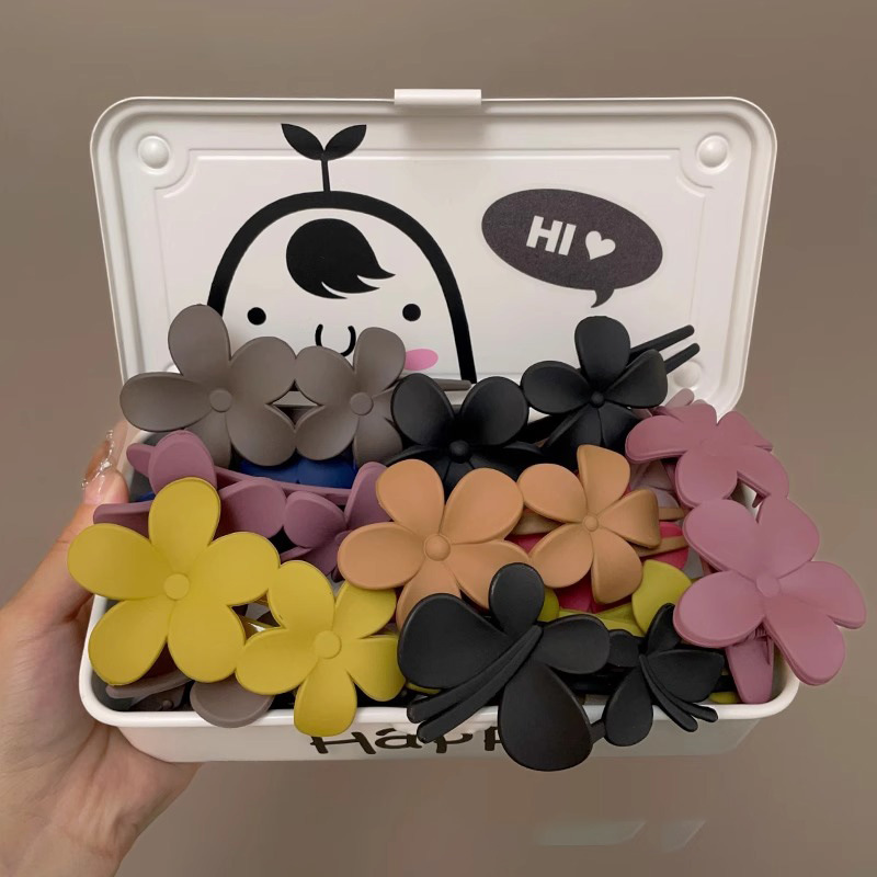 Temperamento flor agarrar clips de cabello de mujer de alto nivel gran cabeza trasera un clip de cabello de boca de pato clips de cabello tocado