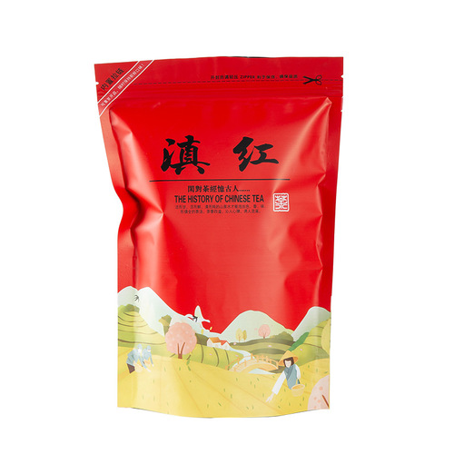 Yunnan Dianhong packaging bag, sealed bag, ziplock bag, half catty, moisture-proof self-standing bag, sealed bag, tea bag YX3362