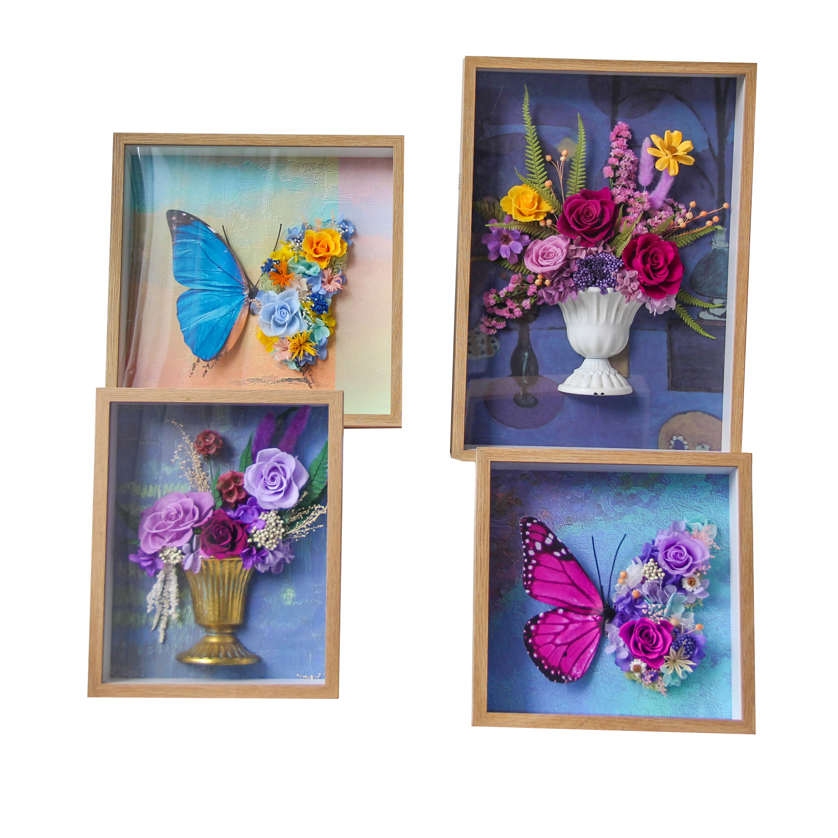 Flor de la inmortalidad marco de madera tiempo eterno soporte personalizado al por mayor transfronterizo Amazon día de San Valentín regalos de Navidad