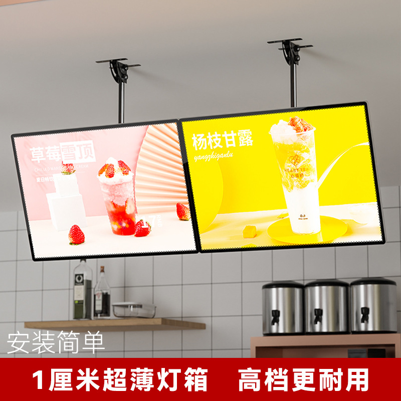 Ceiling & Wall Mounted Ultra-thin Menu Board Led Light Box