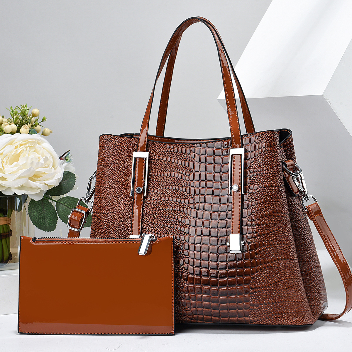 Bolso de Moda para Comercio Exterior, Bolso de Hombro Simple, Nuevo Bolso de Madre e Hija del Fabricante, Bolso Cruzado de Gran Capacidad, Moderno y Elegante para Mujer, 2025 image 10
