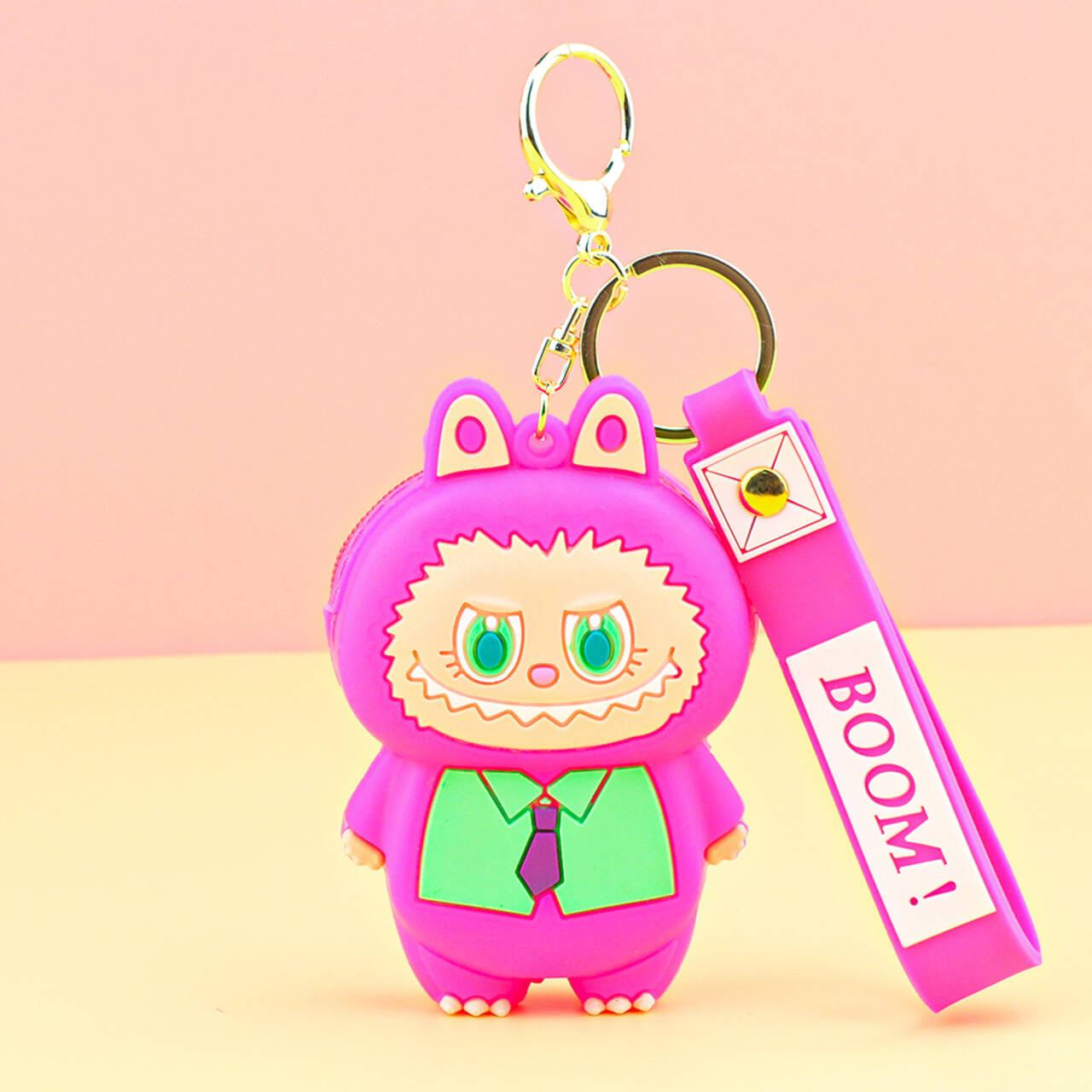 子供用ラブブ小銭入れシリコンプチギフトキーホルダーペンダントカードキャッチャーマシンプチギフトラブブ