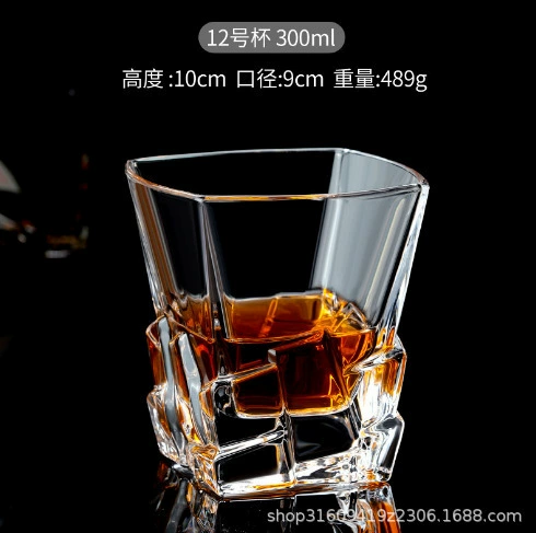 Glass capacious wineglass for whiskey, for karaoke bars