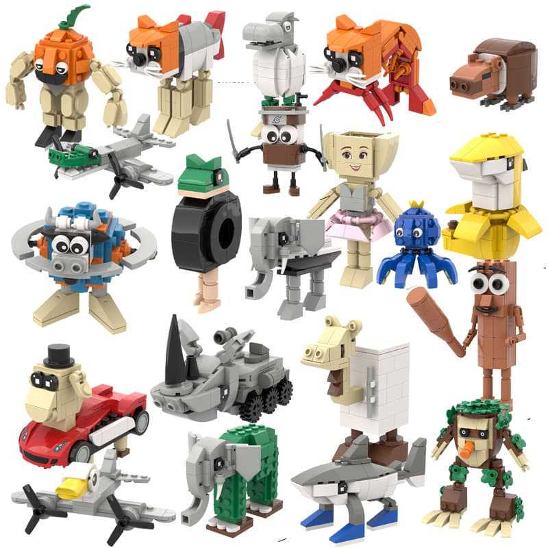 Cross-Border American Ai Shan Hai Jing Assembled Building Block Hand Model Wooden Stick Bigfoot Tree Ape Doll Desktop Decoration