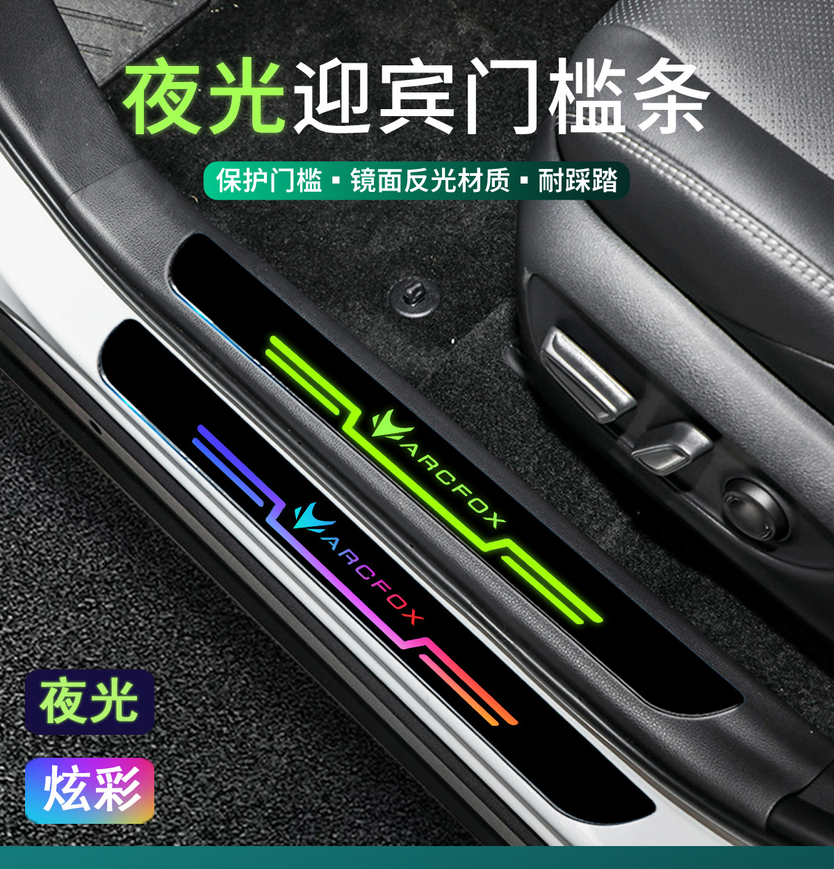Beiqi Polar Fox Alpha t5 S5 Koala S Special Anti-stepping Protection Sticker in Car Welcome Foot Pedal Threshold Bar