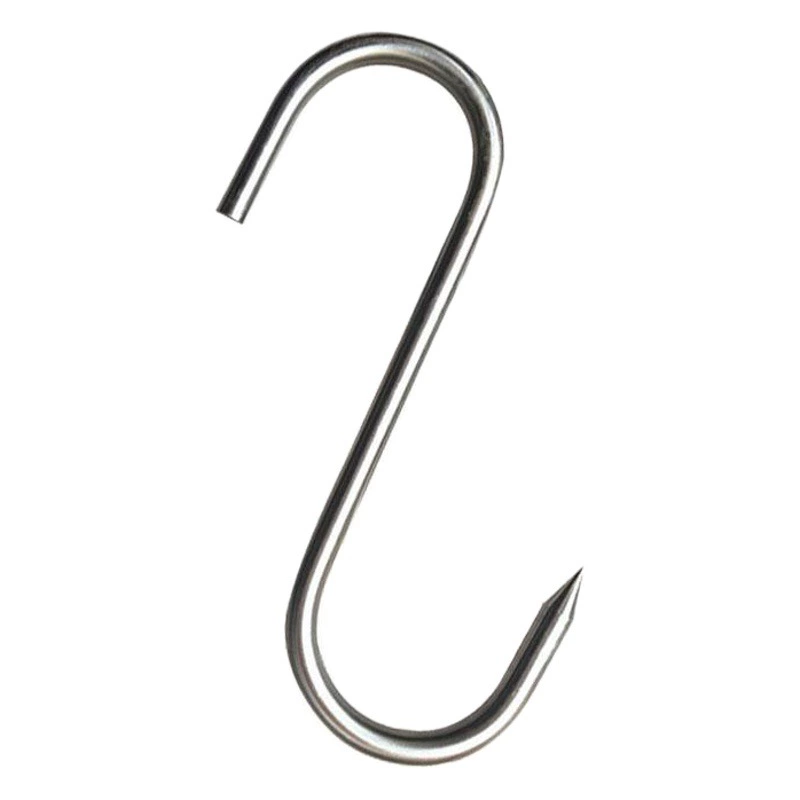 Крючок для бекона из нержавеющей стали S-образный крючок для сушки колбас и бекона, утолщенный и удлиненный заостренный крючок для жарки утки.