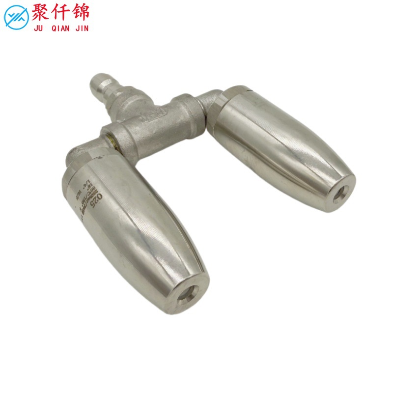 Cross-Border High-Pressure Car Wash Machine Water Gun Quick-Connect 1/4“ 360-Degree Stainless Steel Lotus Rotating Turbo Nozzle Multi-Nozzle