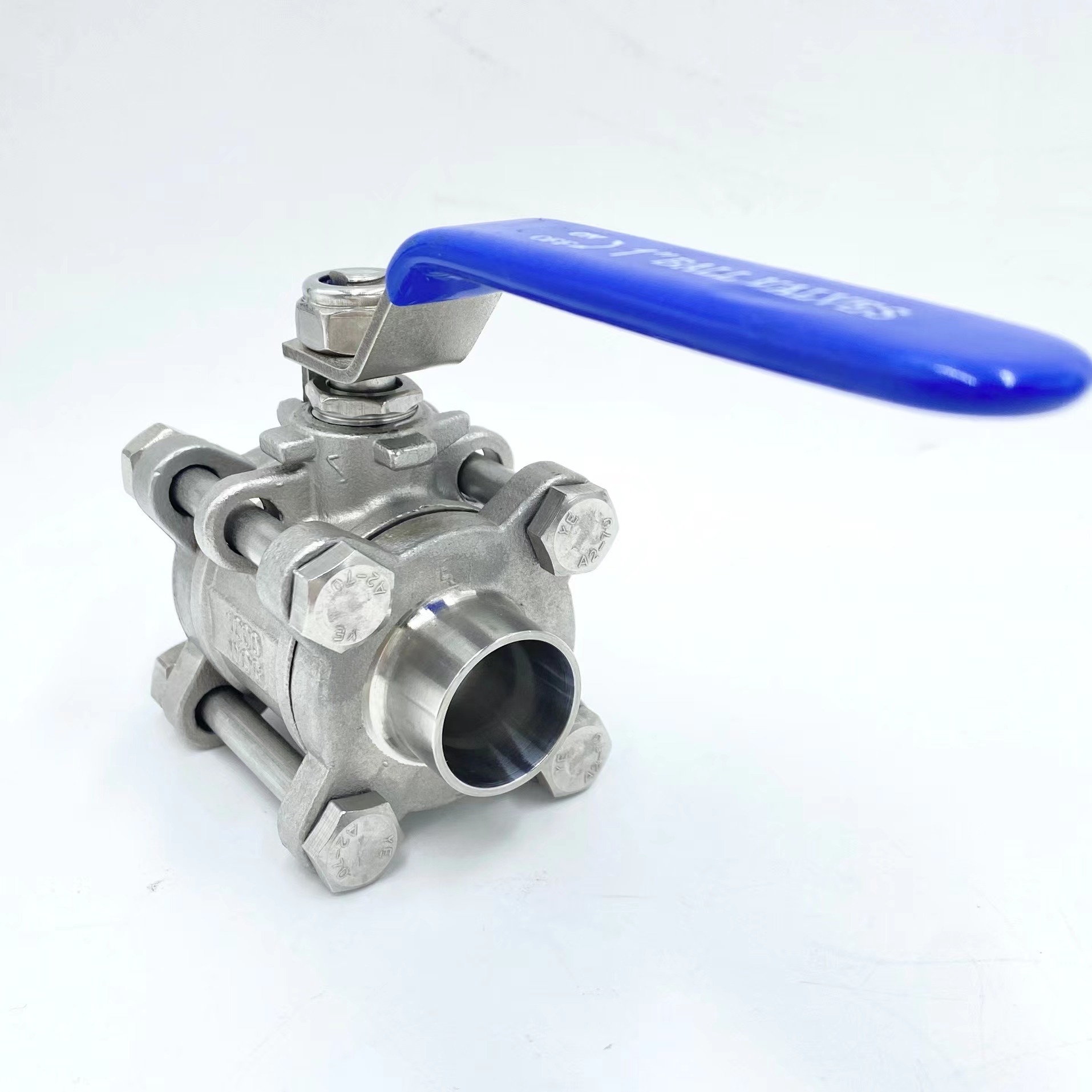 厂家直销304不锈钢三片式卫生级焊接球阀316 3PC对焊手动阀门DN20