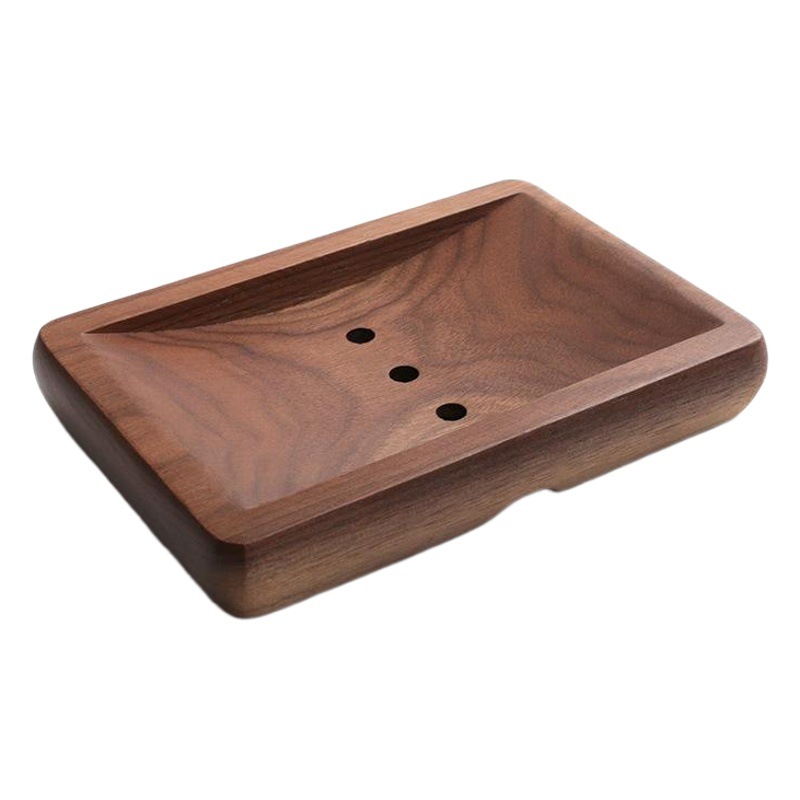 Nogal negro norteamericano Registro de madera jabón titular caja de jabón aceite esencial caja de jabón hecho a mano jabonera