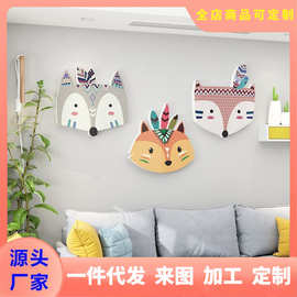动物儿童房间布置卧室墙贴自粘衣柜书桌旁装饰品床头卡通创意贴纸