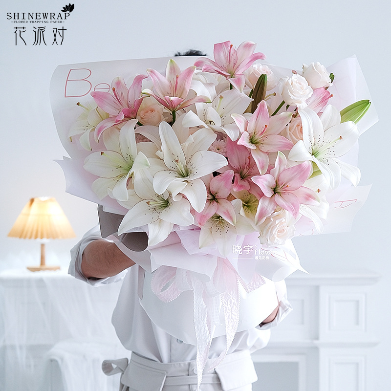 Fábrica de fiestas de flores al por mayor nuevo día de San Valentín embalaje de flores ramo embalaje de flores de moda material de embalaje