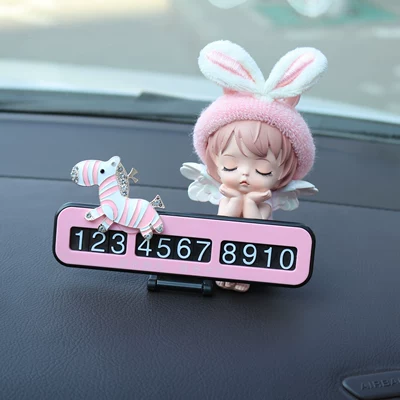 Hidden Number Plate, Car — Nömrəli dayanma kartı - plush-bunny-ears-annie-pink-license-plate-pink-zebra