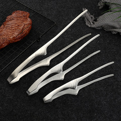 Wood-fired tea food tongs stainless steel food tongs outdoor barbecue tongs heat-resistant meat tongs buffet tongs best seller