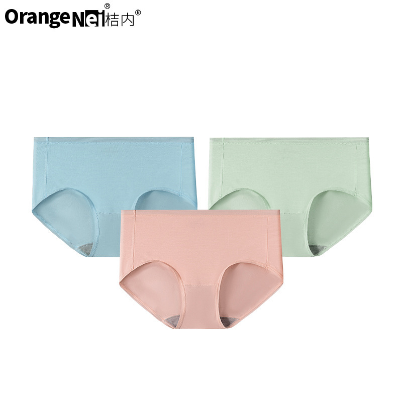 Orange Inner Wood Banana Concave Women's Underwear 80 Count Lenzing Modal Underwear Women's Elastic Comfortable Mulberry Silk Breathable Crotch