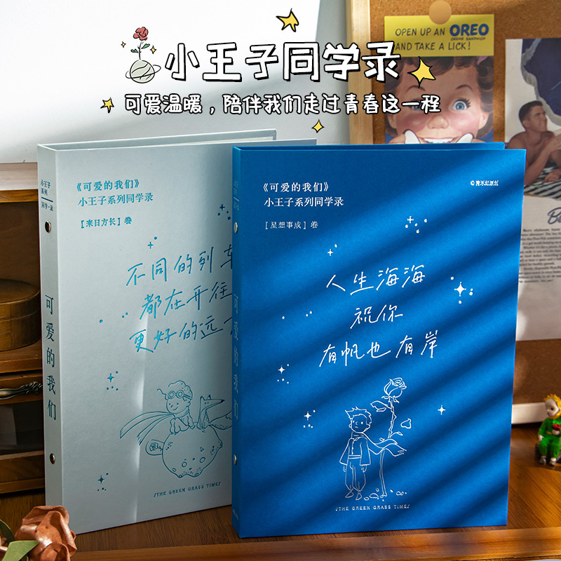 Qingheji Classmate Album: Cute and Beautiful High-Quality Loose-Leaf Graduation Memory Book for Female Elementary School Students - Youth Edition