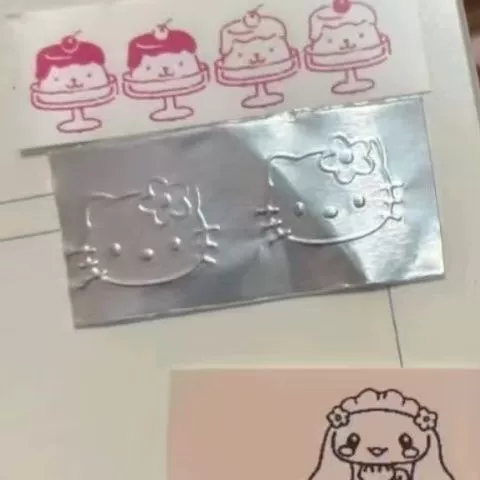 Metal embossed sticker