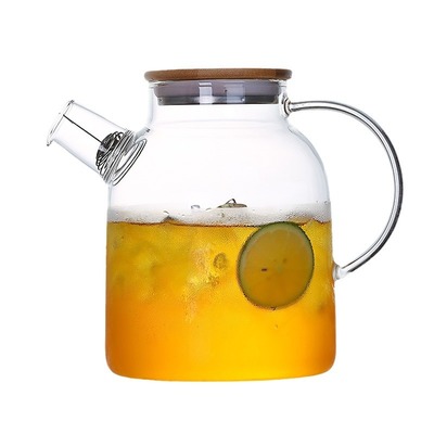 加厚耐热凉水壶大容量家用果汁扎壶高硼硅玻璃四季壶过滤冷水壶
