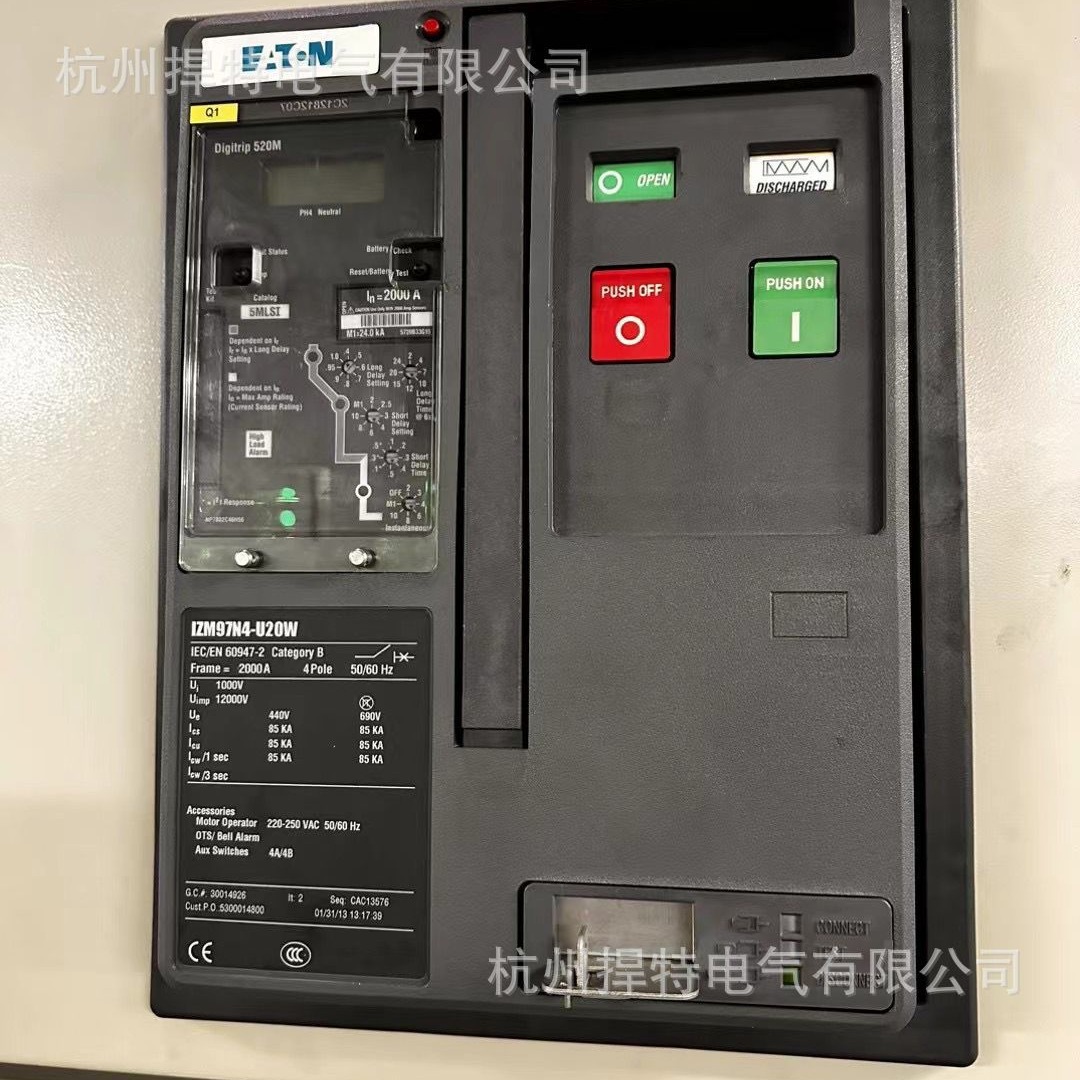 伊顿框架断路器IZMB5-U800-CW   IZMB5-4-U800-CW