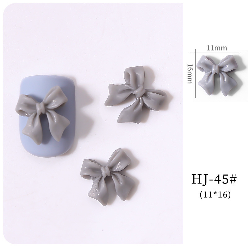 Manicura Internet celebridad arco ins joyería de uñas japonés blanco y negro cinta desnuda arco tridimensional simple parche