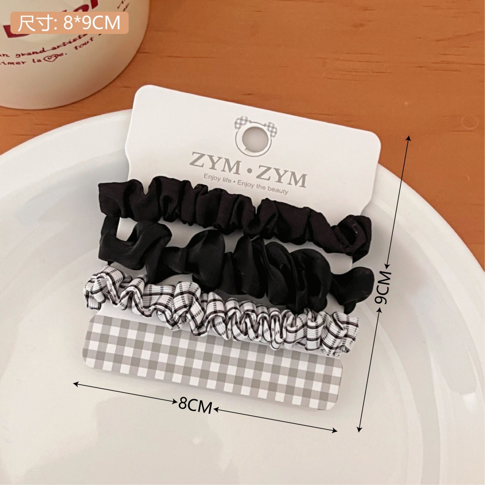 Primavera y verano dulce anillo de cabello conjunto de cuerda de cabello pequeño dulces frescos adornos de cabello de color de la niñez de banda de goma universal toque