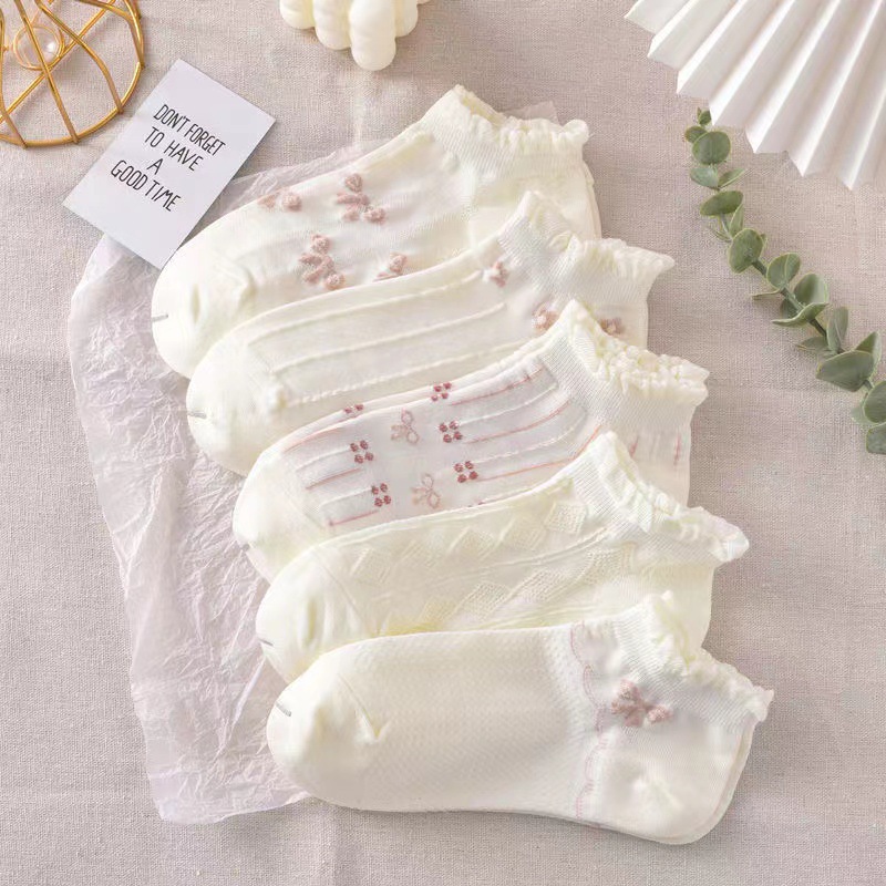 Nuevos/hombres y mujeres opcionales Otoño e Invierno hombres y mujeres medias altas medias blancas calcetines invisibles calcetines florales lindos