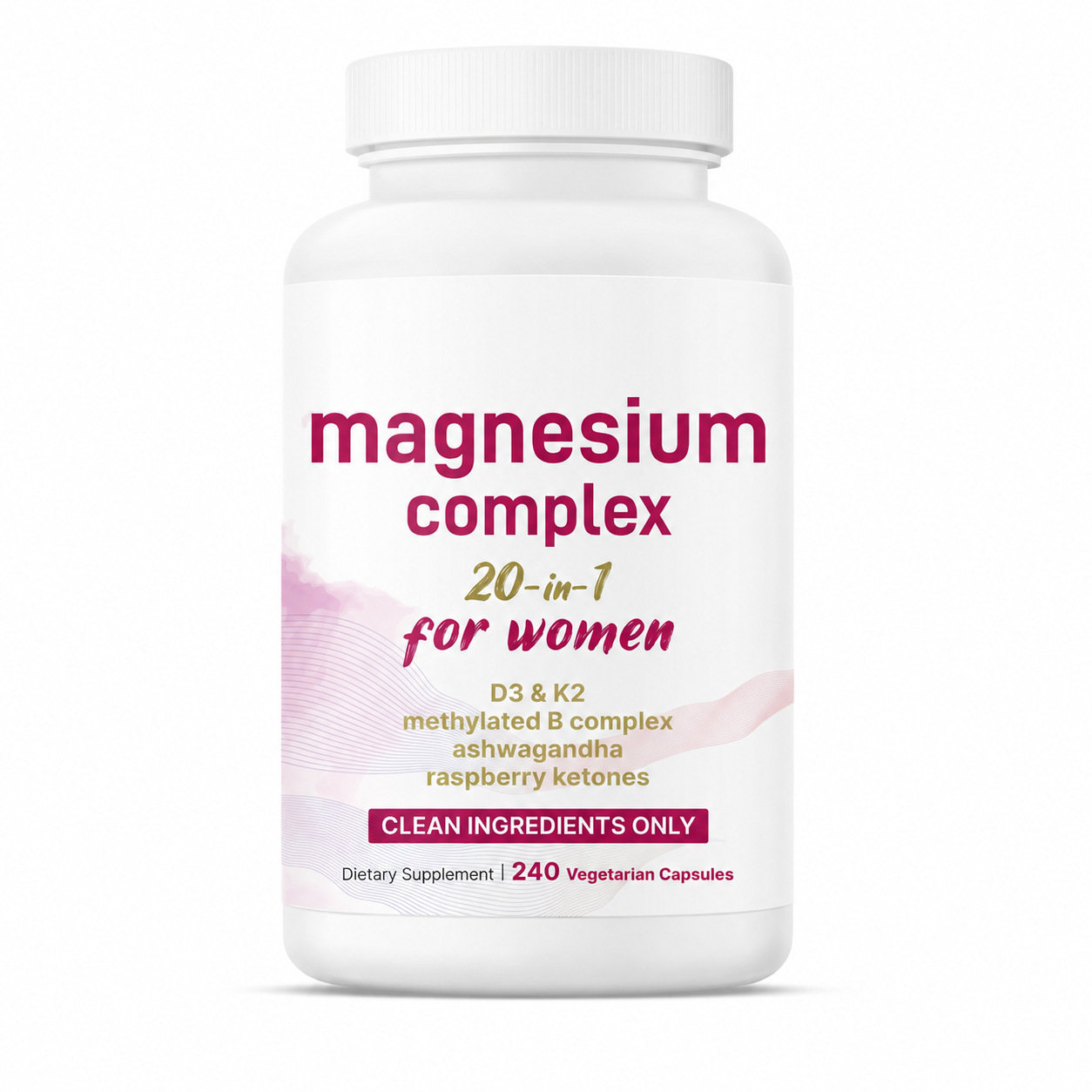 20-in-1 Magnesium Complex Capsules (White Brand) 240 Capsules