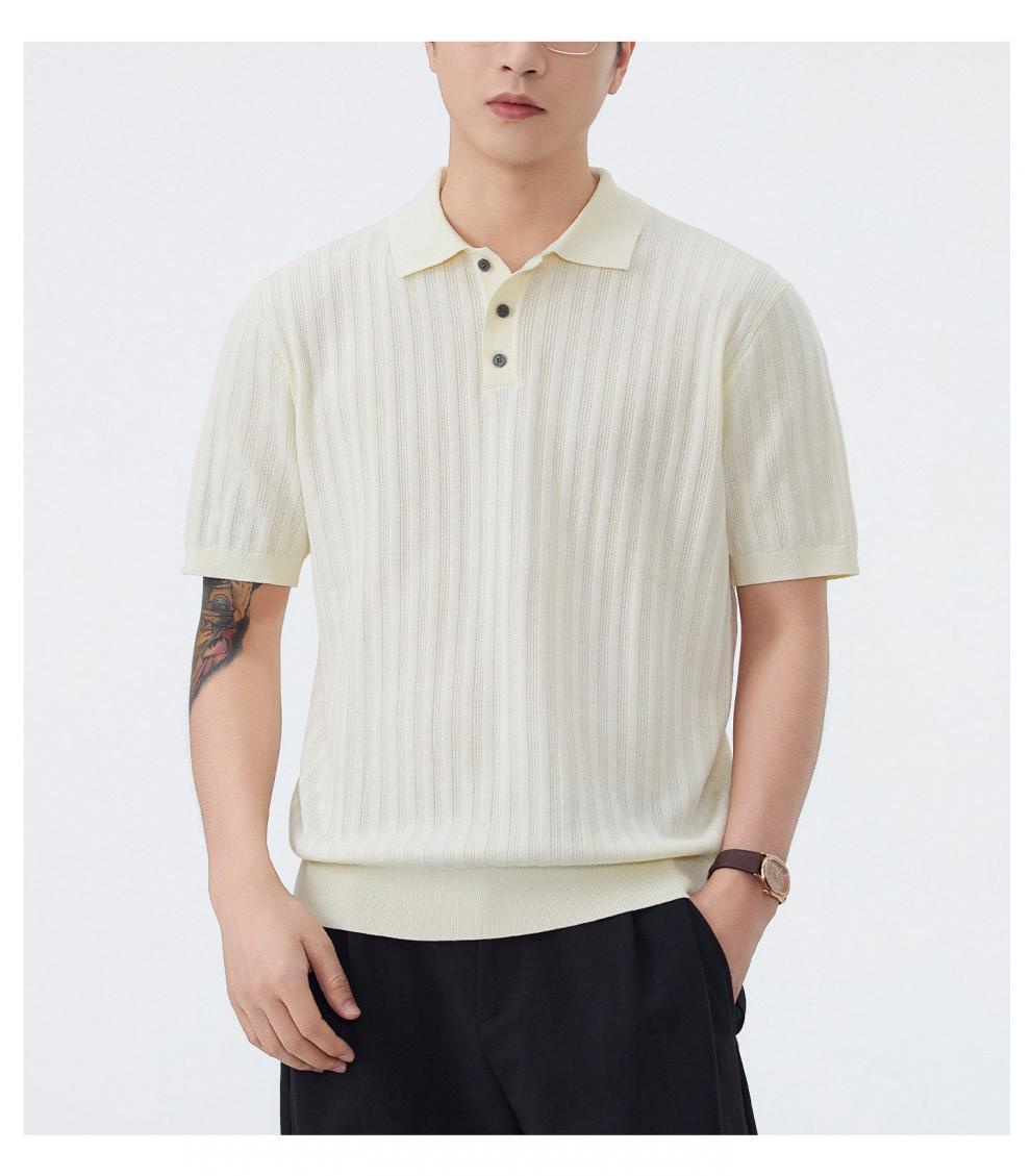 Summer New Arrival Men's Casual Polo Shirt Versatile Trendy And Luxurious Knitted Short Sleeve T-Shirt_viptrois.com