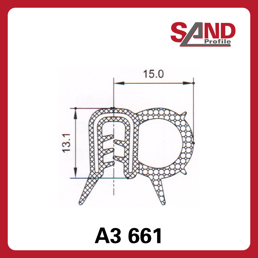申波菲勒SAND密封条棱边保护条护边条橡胶条A3661