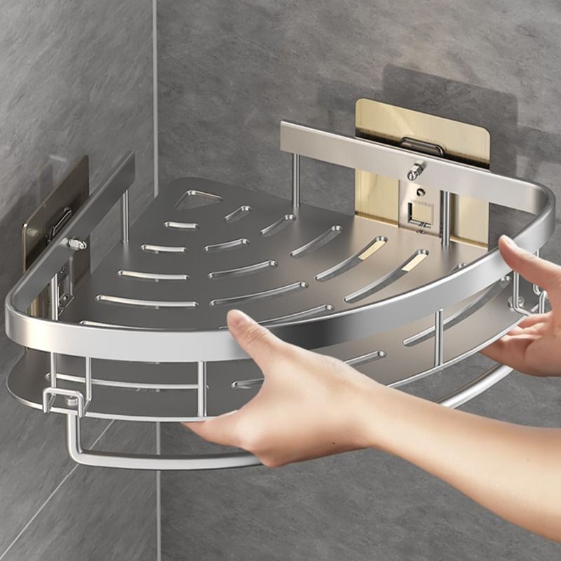 Estante de almacenamiento triangular de baño tipo de pared sin perforación de inodoro inodoro lavabo estante de almacenamiento en la pared