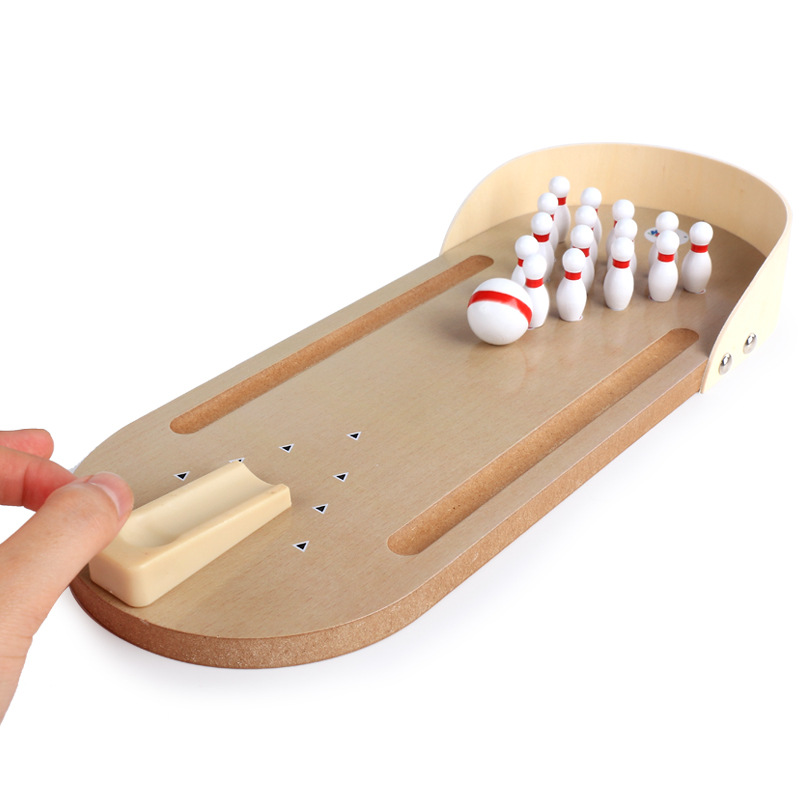 Wooden Mini Bowling Game