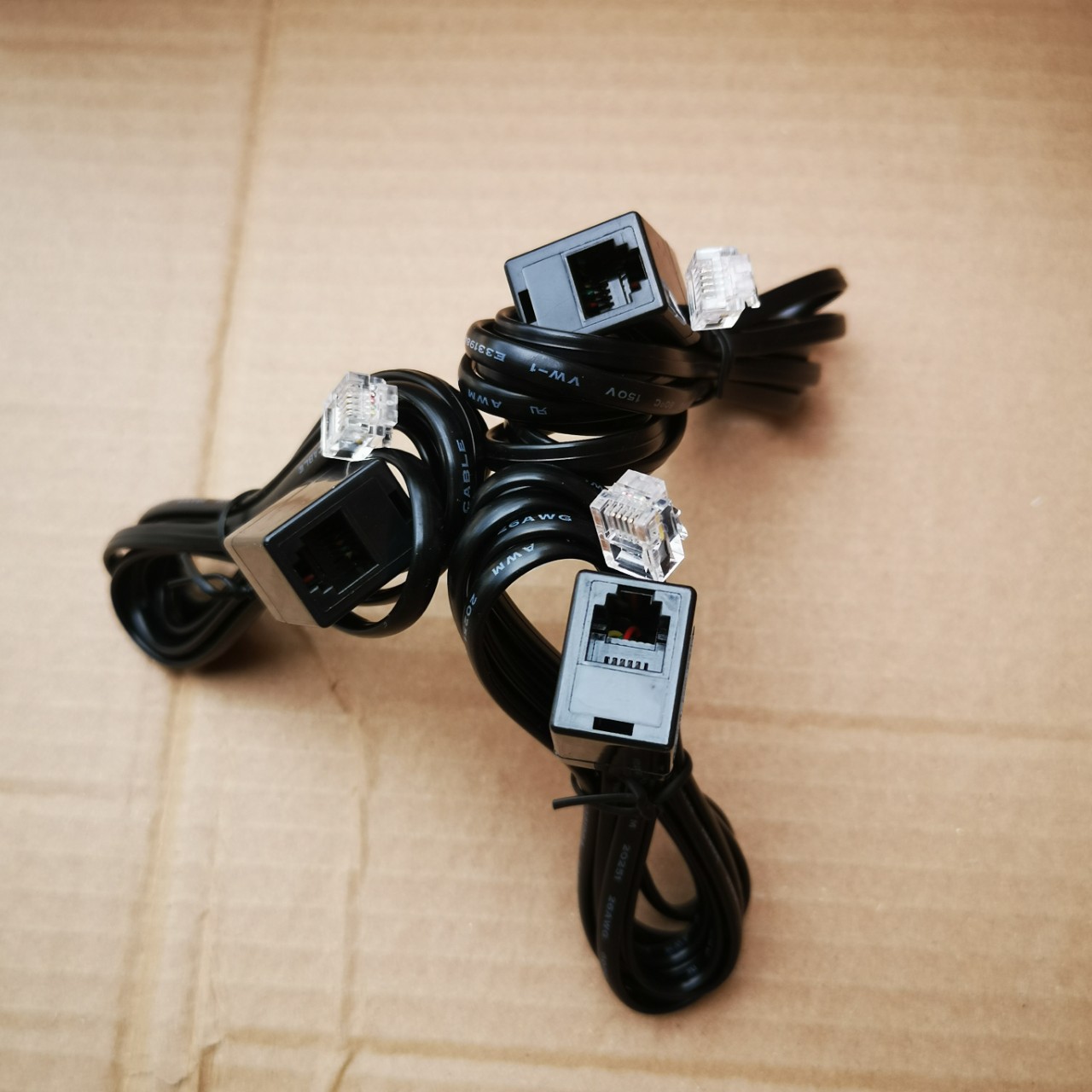 ��RJ11�绰��ˮ��ͷ�ӳ���ABSӲ��ͭ6P4C������ĸRJ12�ź��ߴ���