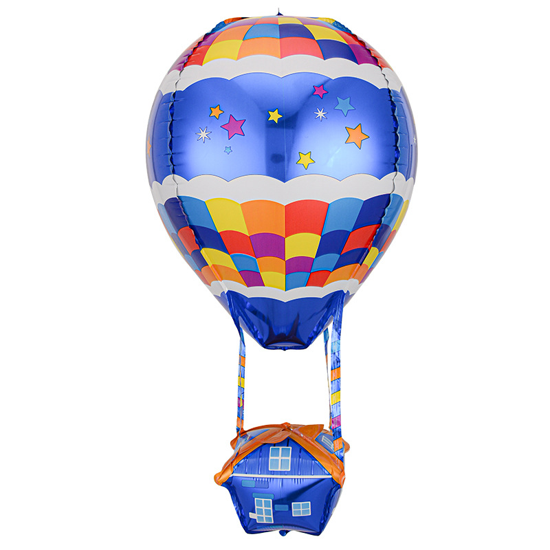 Globo de aire caliente de la casa globo de aluminio película globo fiesta de cumpleaños de los niños Decoración