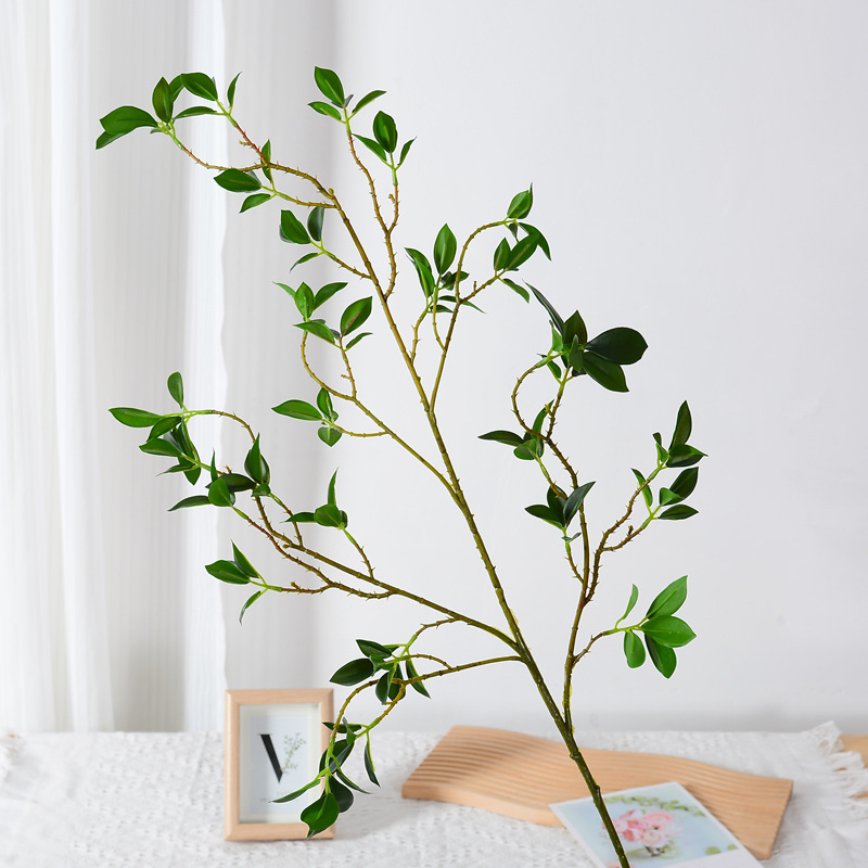 Té de montaña artificial Milan hoja pequeña hoja de Banyan HOJA DE Banyan planta verde Rama larga casa decoración de plantas verdes